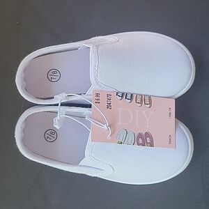 White Toddler Slip-On Sneakers NWT